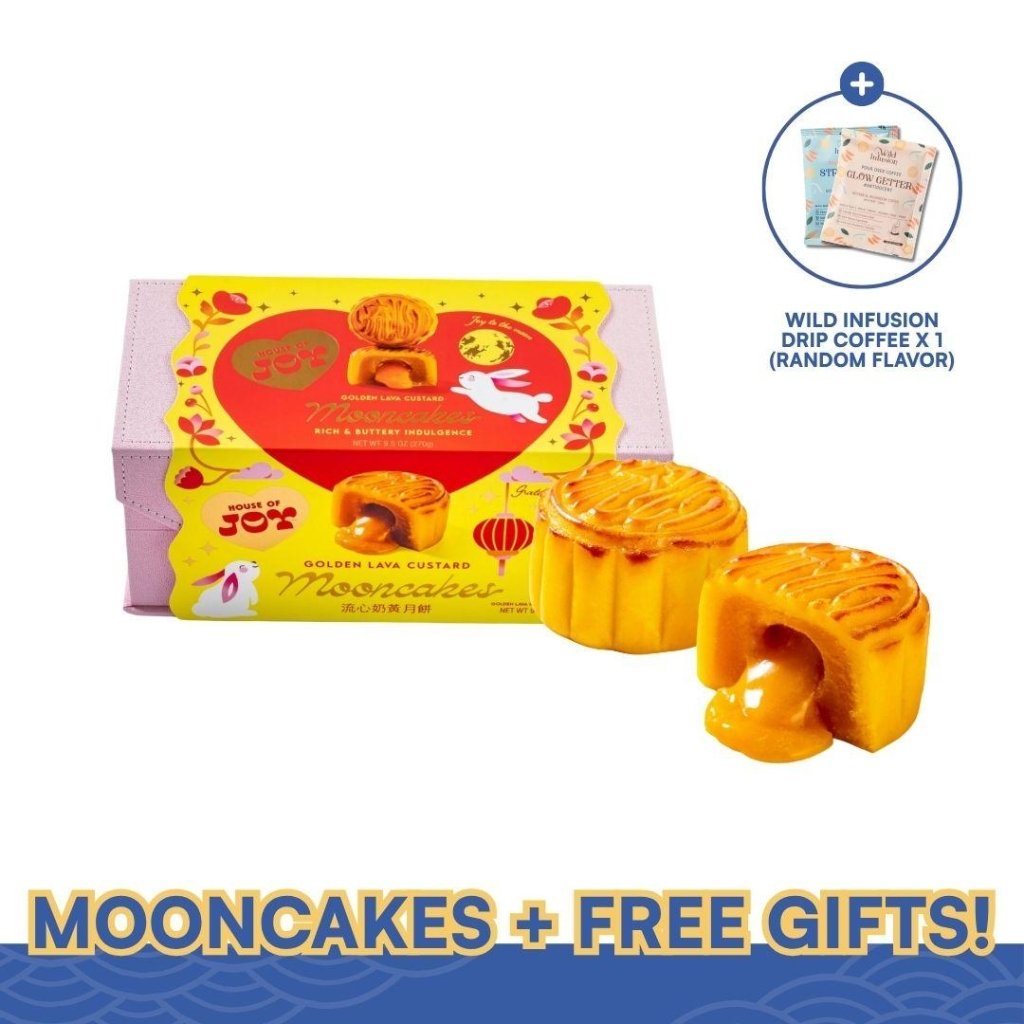 House of Joy Golden Lava Custard Mooncakes - 270g - ding-go