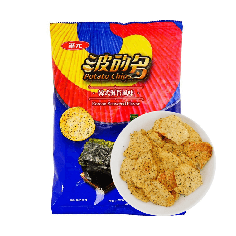 Hua Yuan Potato Chips- Korean Seaweed Flavor - 56g - ding-go