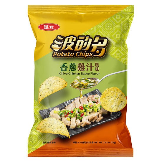 Hua Yuan Potato Chips Scallion Chicken Flavor - 73g - ding - go