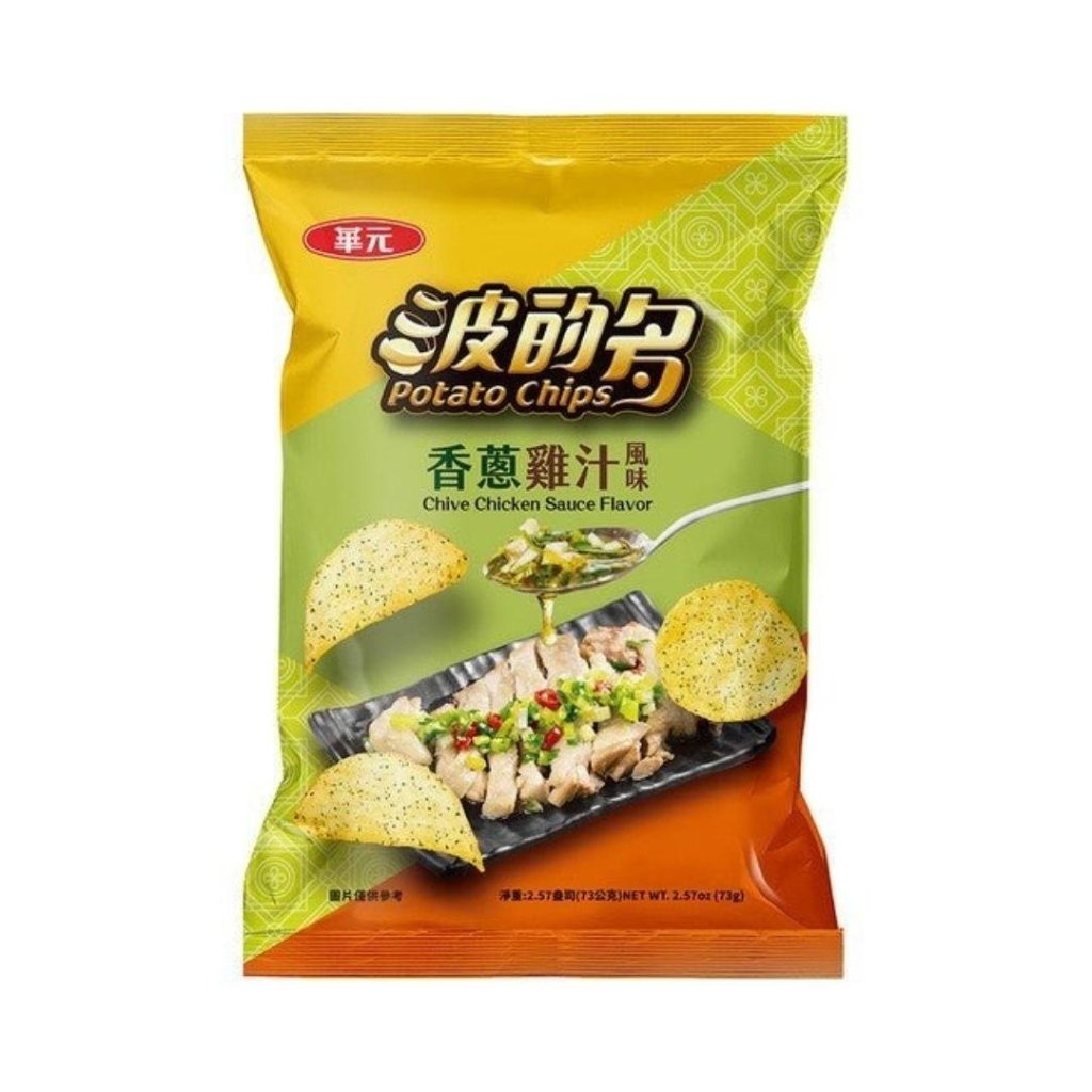Hua Yuan Potato Chips Scallion Chicken Flavor - 73g - ding - go