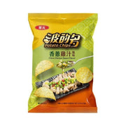 Hua Yuan Potato Chips Scallion Chicken Flavor 73g