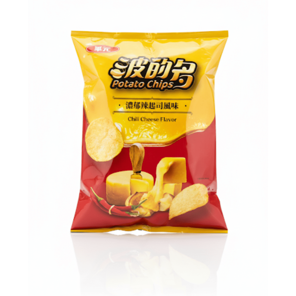 Hua Yuan Potato Chips Spicy Cheese Flavor - 73g - ding - go