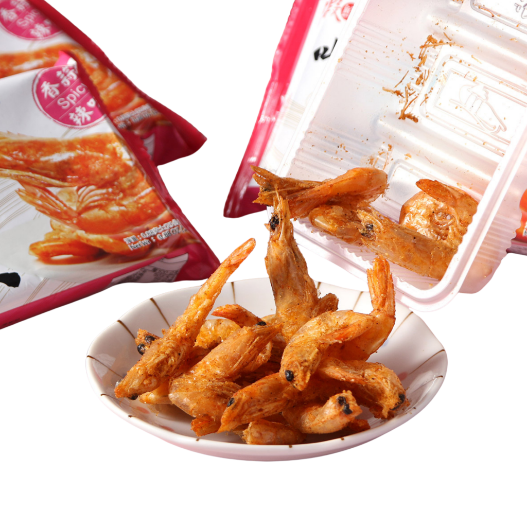 i3Fresh Crispy Whole Dried Shrimp Snack Spicy Flavor - 25g - ding - go