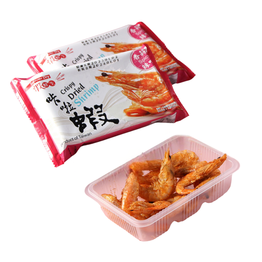 i3Fresh Crispy Whole Dried Shrimp Snack Spicy Flavor - 25g - ding - go