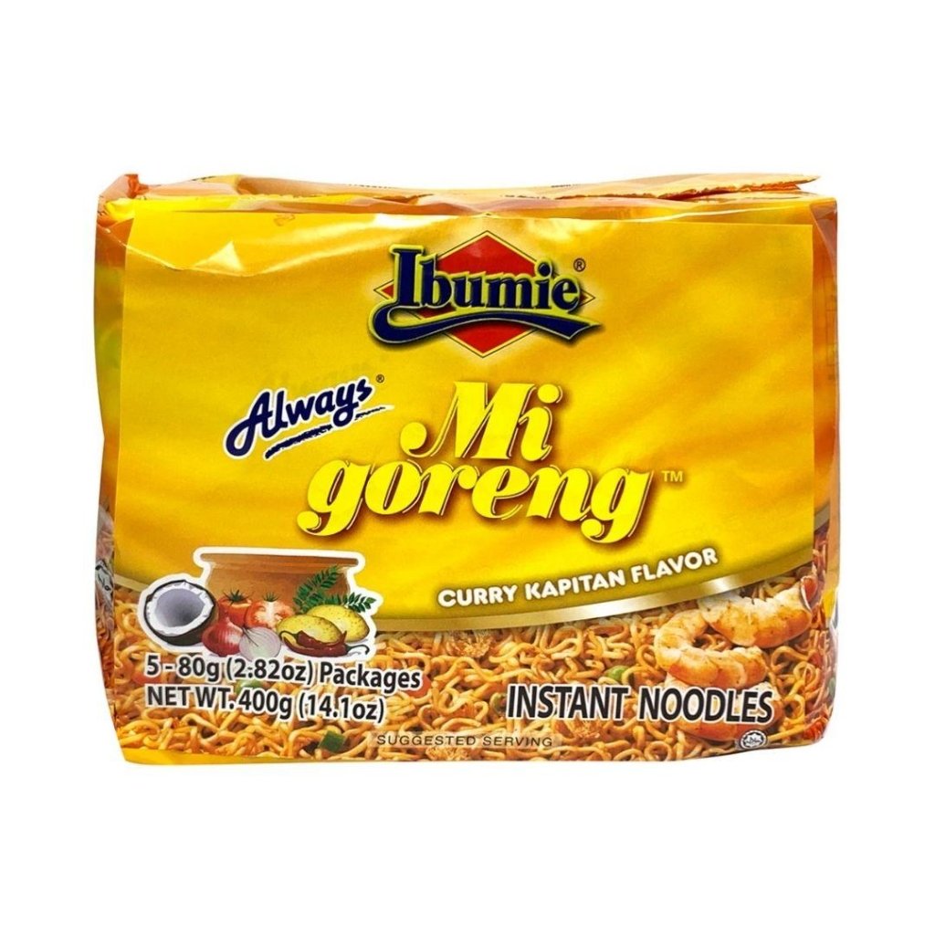 Ibumie Mi Goreng Curry Kapitan Flavor - 80g x 5 Pack - ding - go