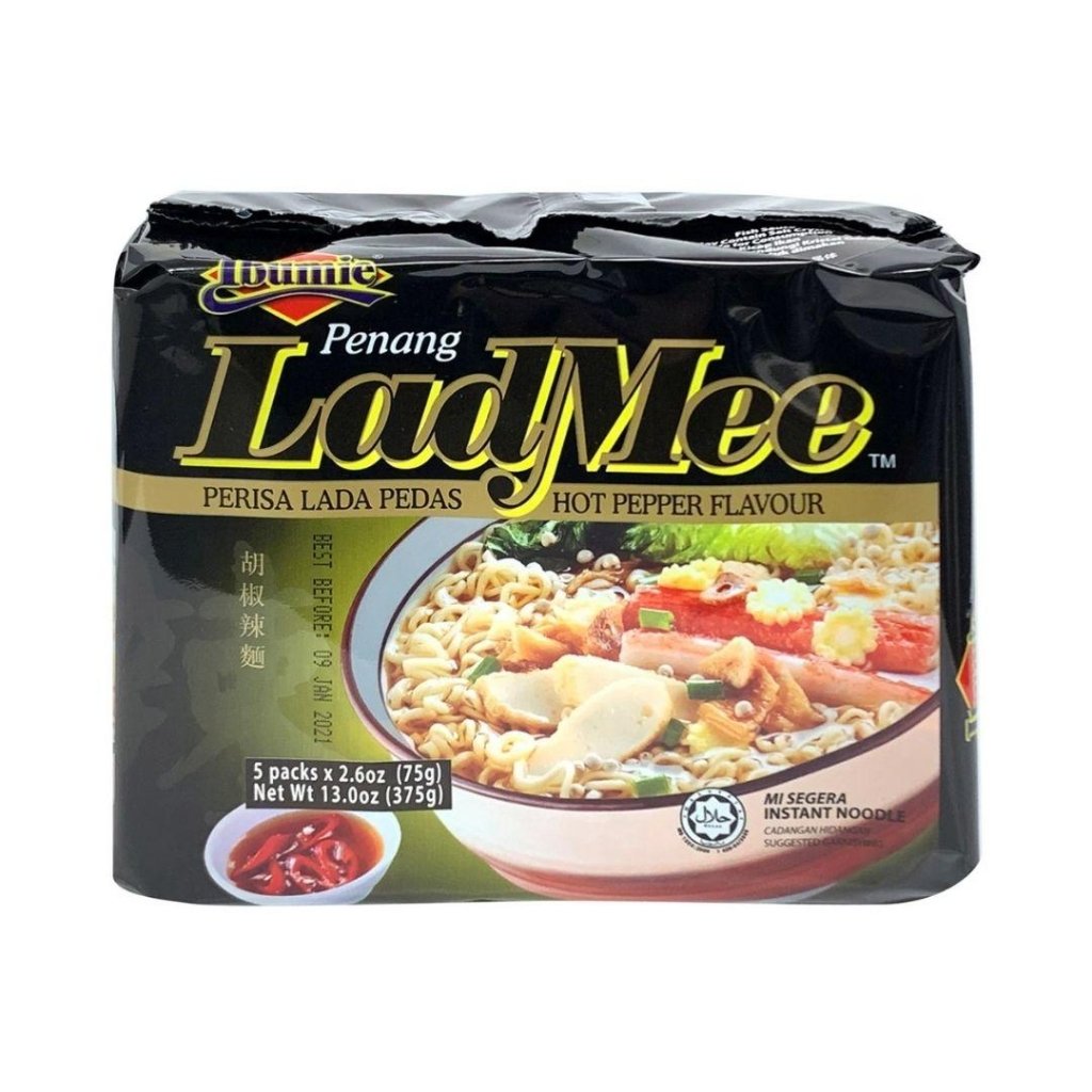 Ibumie Penang Ladmee Perisa Lada Pedas Hot Pepper Flavor 75g x 5 Pack