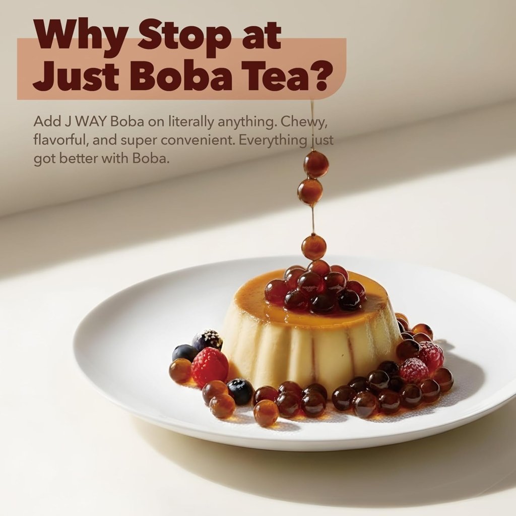 J WAY Boba Pearls for Milk Tea, Brown Sugar Flavor 50g x 5 Pack, additional package view 5