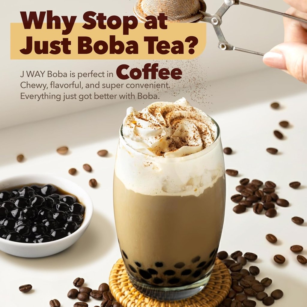 J WAY Boba Pearls for Milk Tea, Brown Sugar Flavor 50g x 5 Pack, additional package view 6