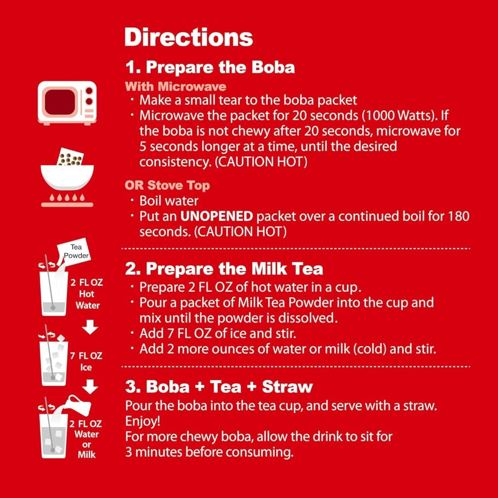 J WAY Instant Brown Sugar Boba Milk Tea - 6 Servings - 78g x 6 Pack - ding - go