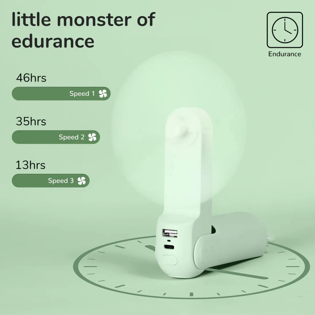 JisuLife Handheld Mini Fan Life8 Plus - White - ding-go