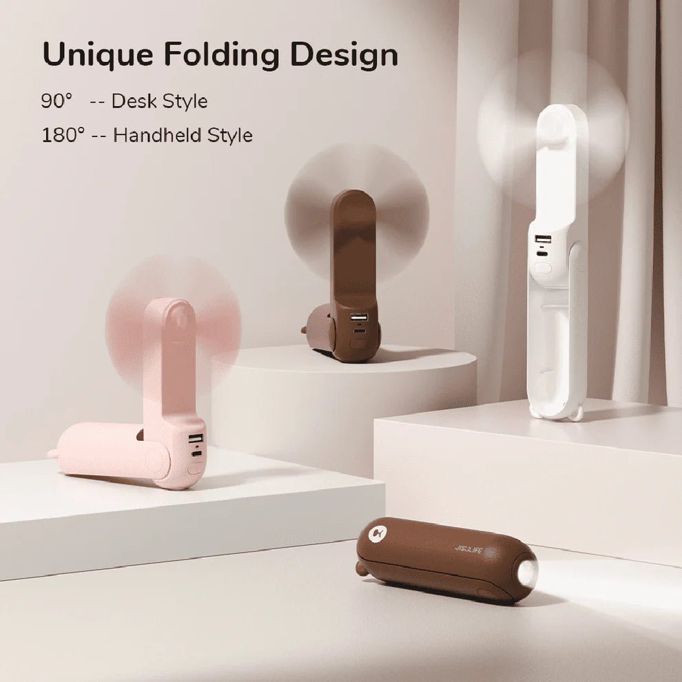 JisuLife Handheld Mini Fan Life8 Plus - White - ding-go