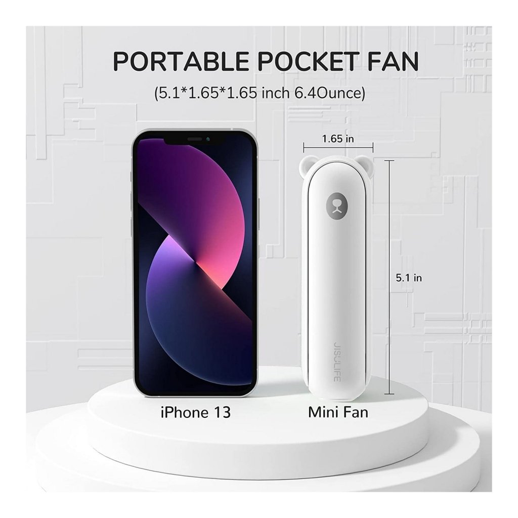 JisuLife Handheld Mini Fan Life8 Plus - White - ding-go