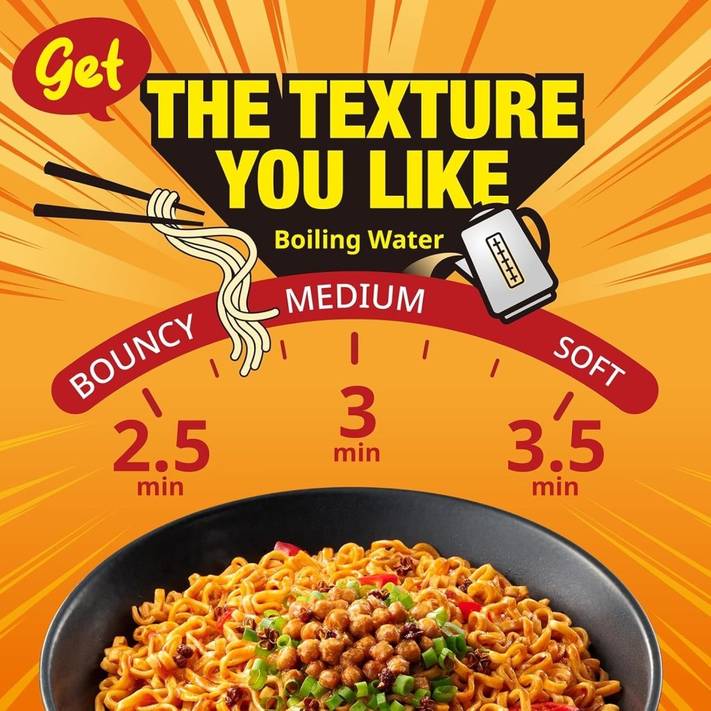 JWAY Sichuan Pepper Stir Fry Noodles 1 case - 90g x 12 Pack - ding - go