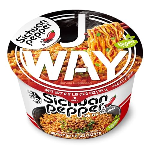 JWAY Sichuan Pepper Stir Fry Noodles 1 case - 90g x 12 Pack - ding - go