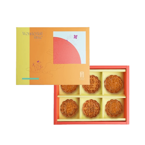 JZN Mix Mooncake Gift Box - 75g x 6pcs - ding-go