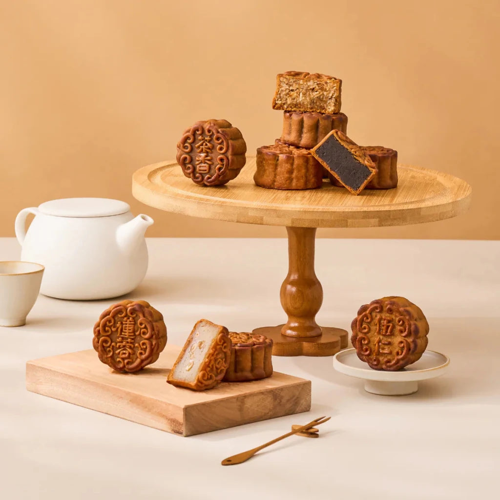 JZN Mix Mooncake Gift Box - 75g x 6pcs - ding-go