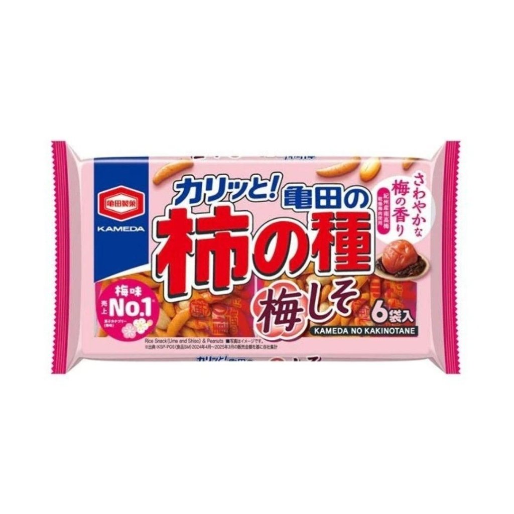 Kameda Seika Kameda No Kaki No Tane Ume Shiso - 27g x 6 Pack - ding - go
