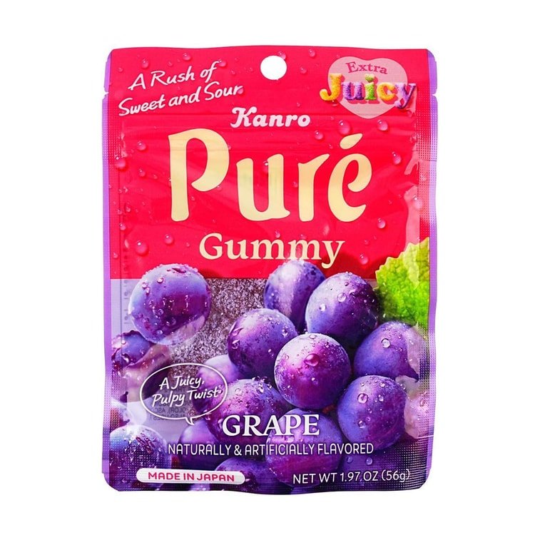Kanro Pure Gummy Grape - 56g - ding - go