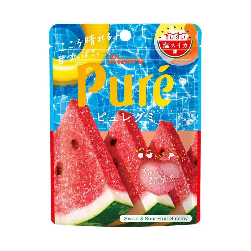 Kanro Pure Gummy Suisui Salted Watermelon - 52g - ding-go