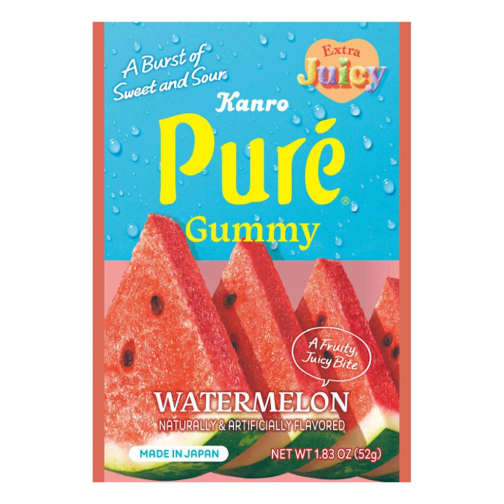 Kanro Pure Gummy Watermelon - 52g - ding-go