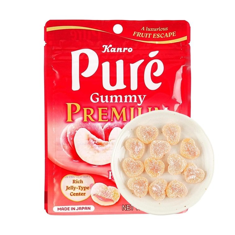 Kanro Pure Premium Gummy Hakuto Peach - 54g - ding - go