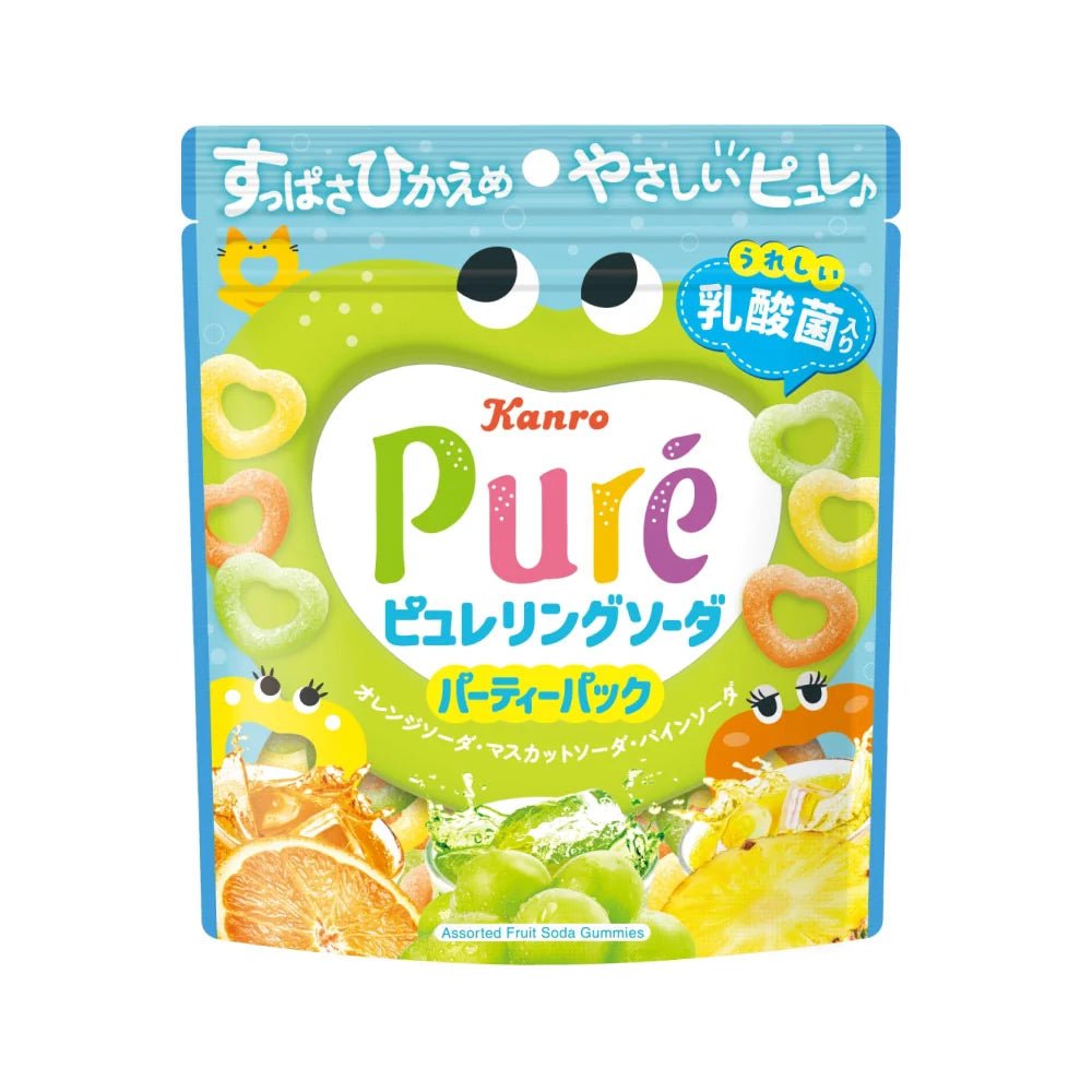 Kanro Pure Ring Soda Party Pack - 156g - ding-go