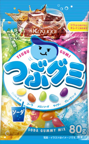 Kasugai Confectionery Tsubu Gummy Soda - 80g - ding-go