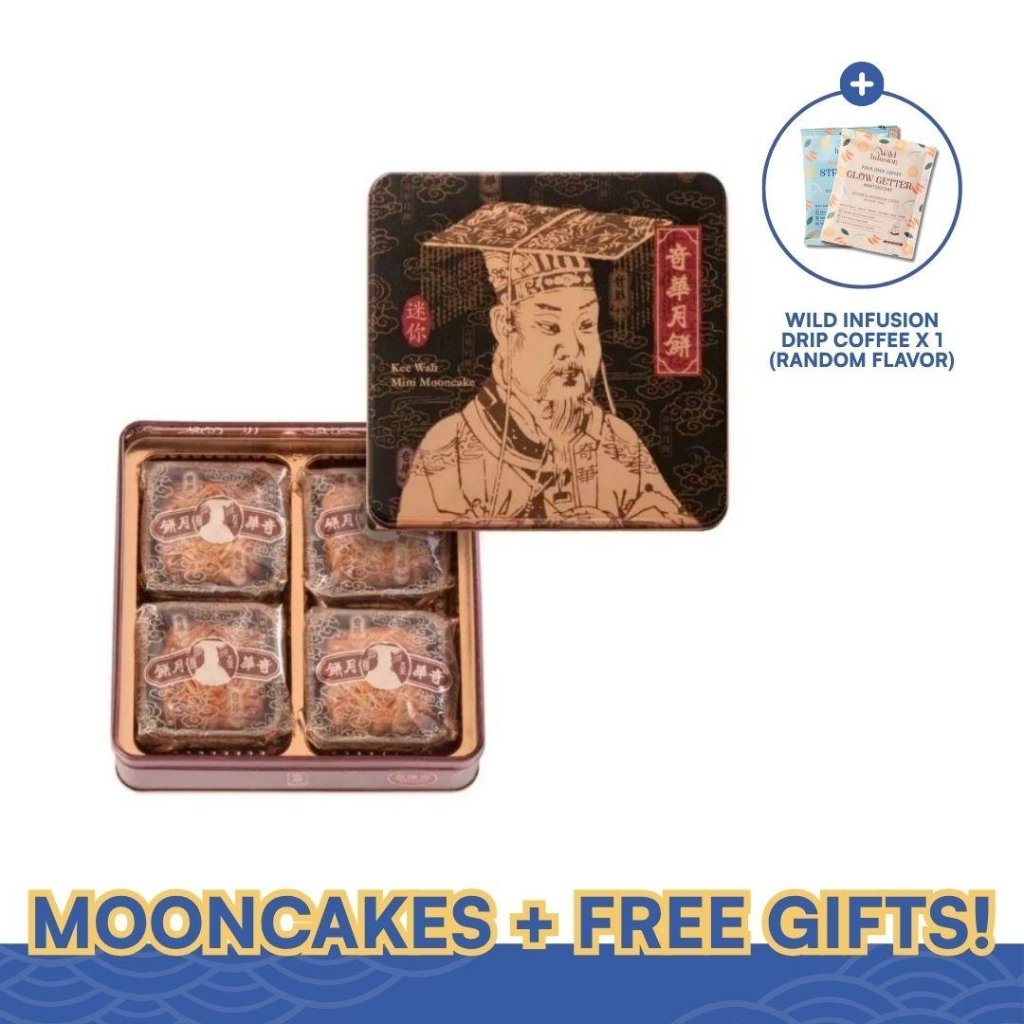 Kee Wah Assorted Mini Mooncake Gift Set - 50g x 4 pcs - ding-go