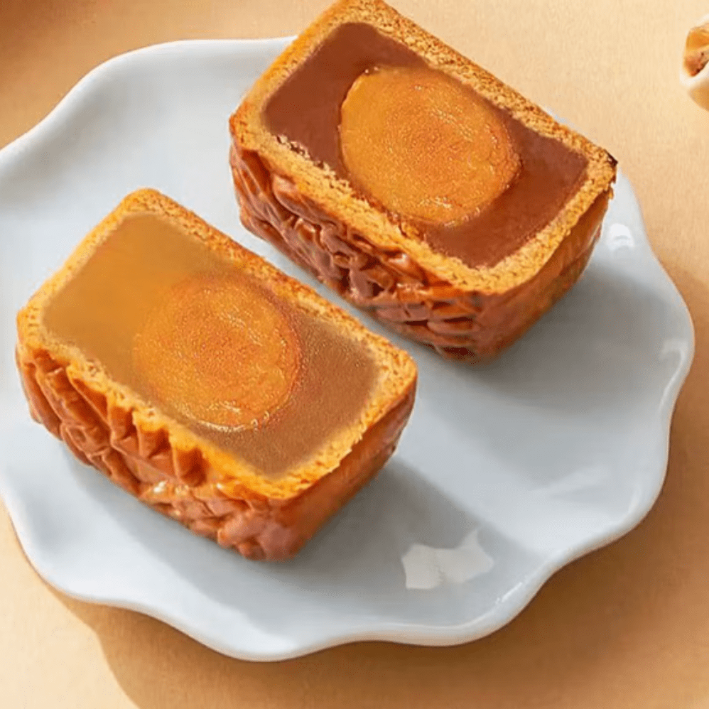 Kee Wah Mini White Lotus Seed Paste Mooncake with Yolk - 50g x 4 pcs - ding-go