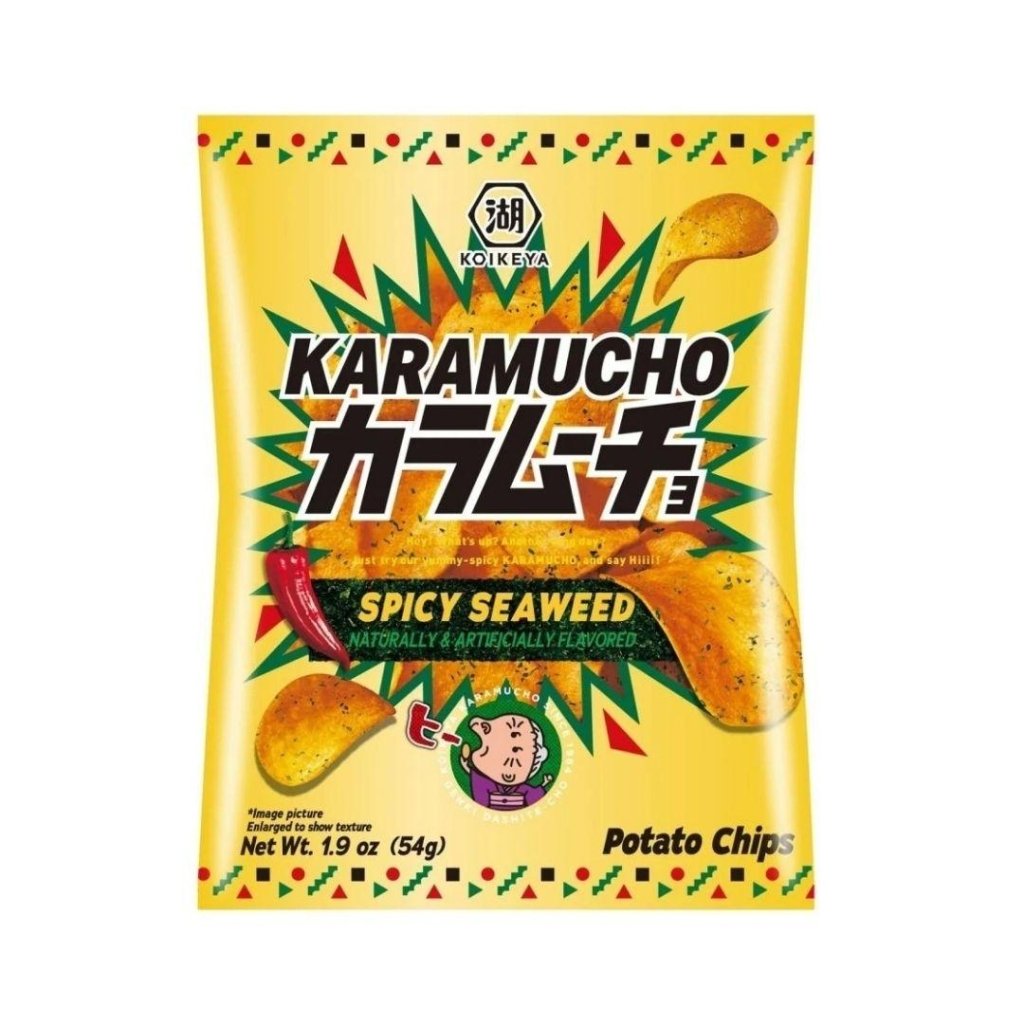 Koikeya Karamucho Potato Chips Spicy Seaweed Flavor - 54g - ding-go