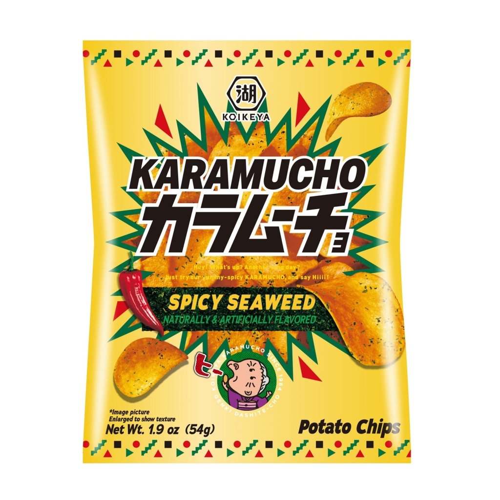 Koikeya Karamucho Potato Chips Spicy Seaweed Flavor - 54g - ding-go