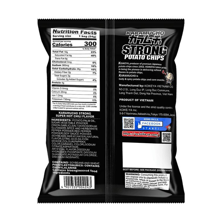 Koikeya Karamucho Strong Potato Chips - 54g - ding-go