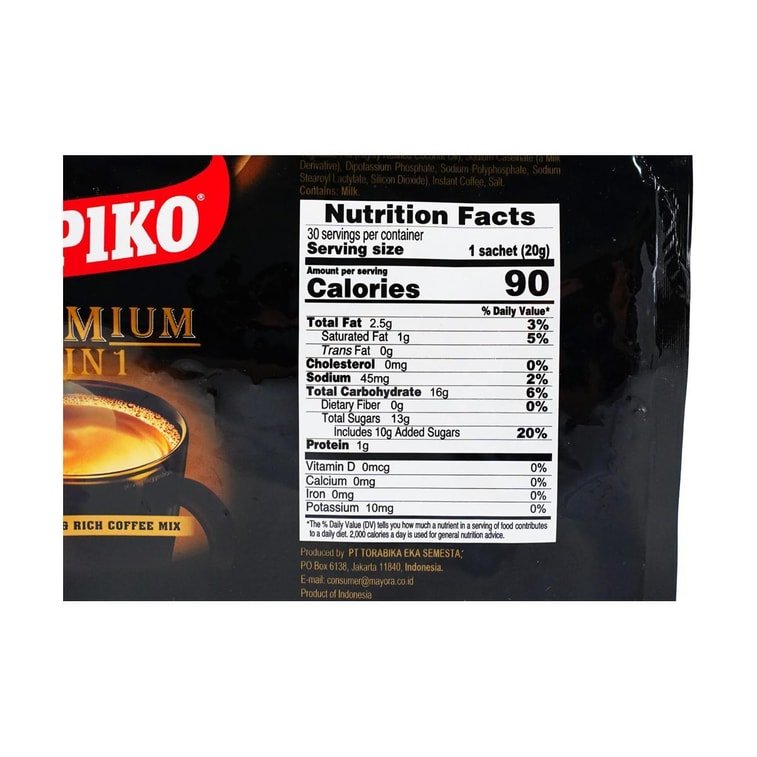 Kopiko Premium Coffee 3 in 1 20g x 30 Pack, additional package view 6