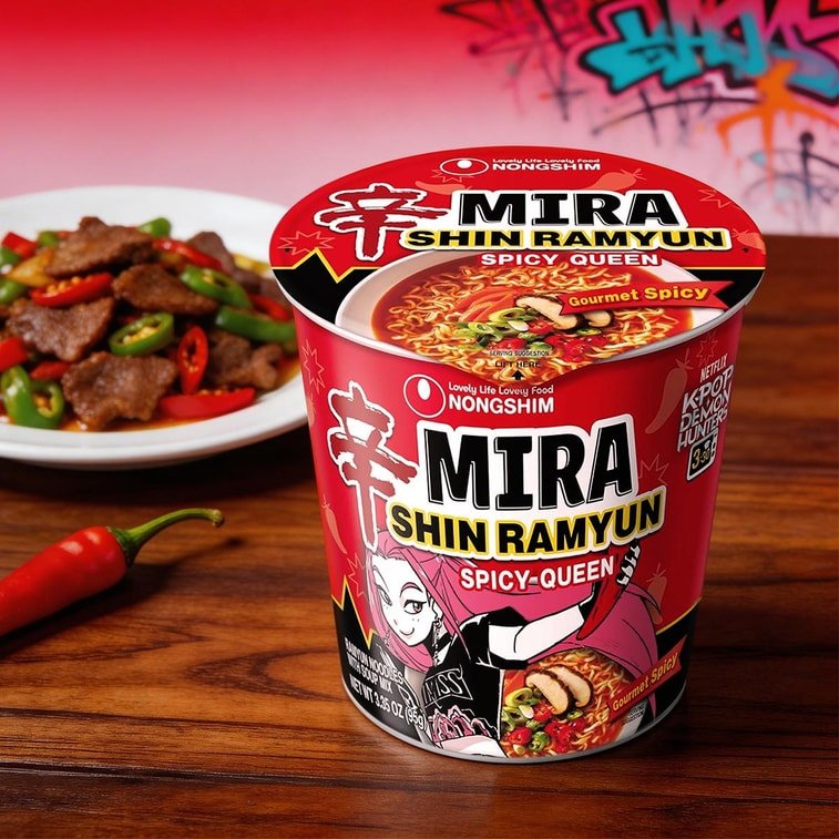 【KPop Demon Hunters Limited】NONGSHIM Rumi Shin Ramyun Spicy Queen Flavor Cup Noodle - 95g - ding - go