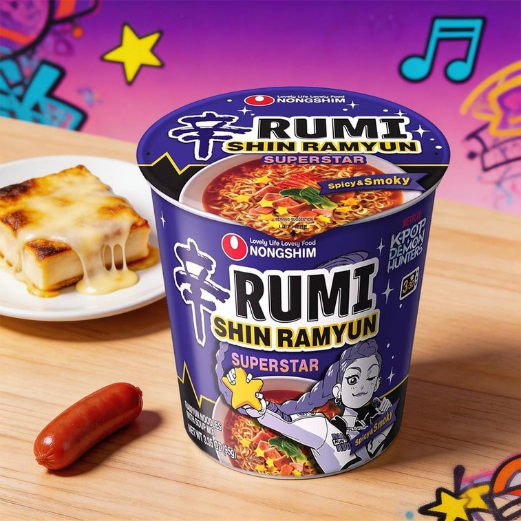 【KPop Demon Hunters Limited】NONGSHIM Rumi Shin Ramyun Super Star Flavor Cup Noodle - 95g - ding - go