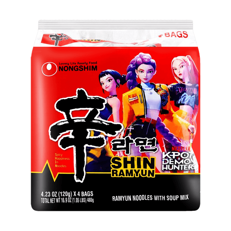 【Kpop Demon Hunters Limited】【Packaging Varies】NONGSHIM Noodle Soup Shin Ramyun Family Pack - 480g - ding-go