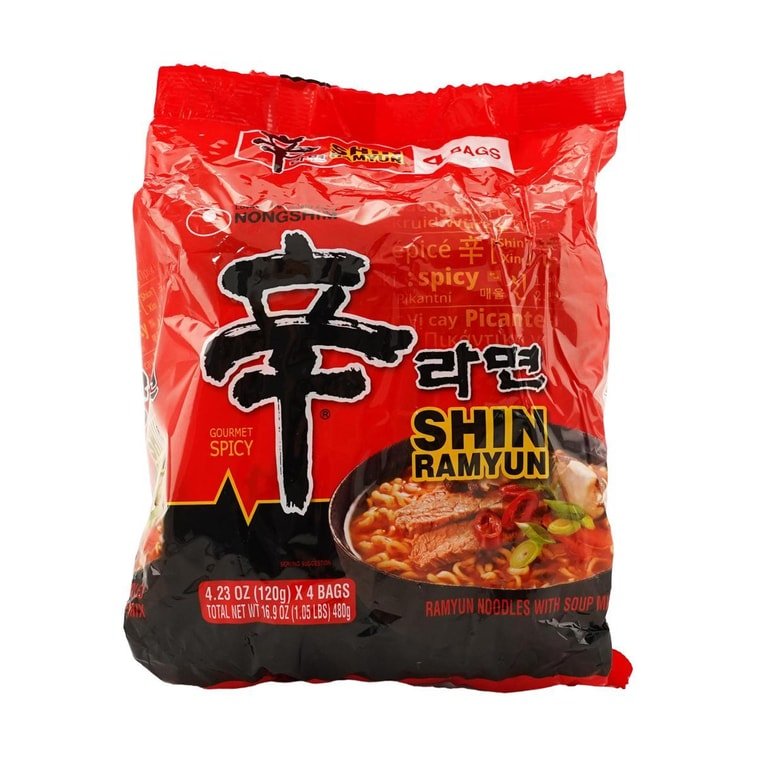【Kpop Demon Hunters Limited】【Packaging Varies】NONGSHIM Noodle Soup Shin Ramyun Family Pack - 480g - ding-go