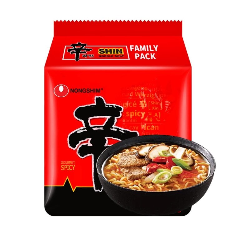 【Kpop Demon Hunters Limited】【Packaging Varies】NONGSHIM Noodle Soup Shin Ramyun Family Pack - 480g - ding-go