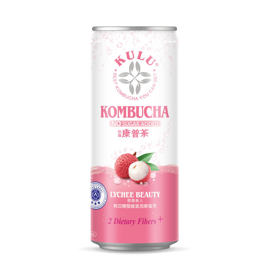 KULU Kombucha Lychee Beauty - No Sugar Added - 235g - ding-go