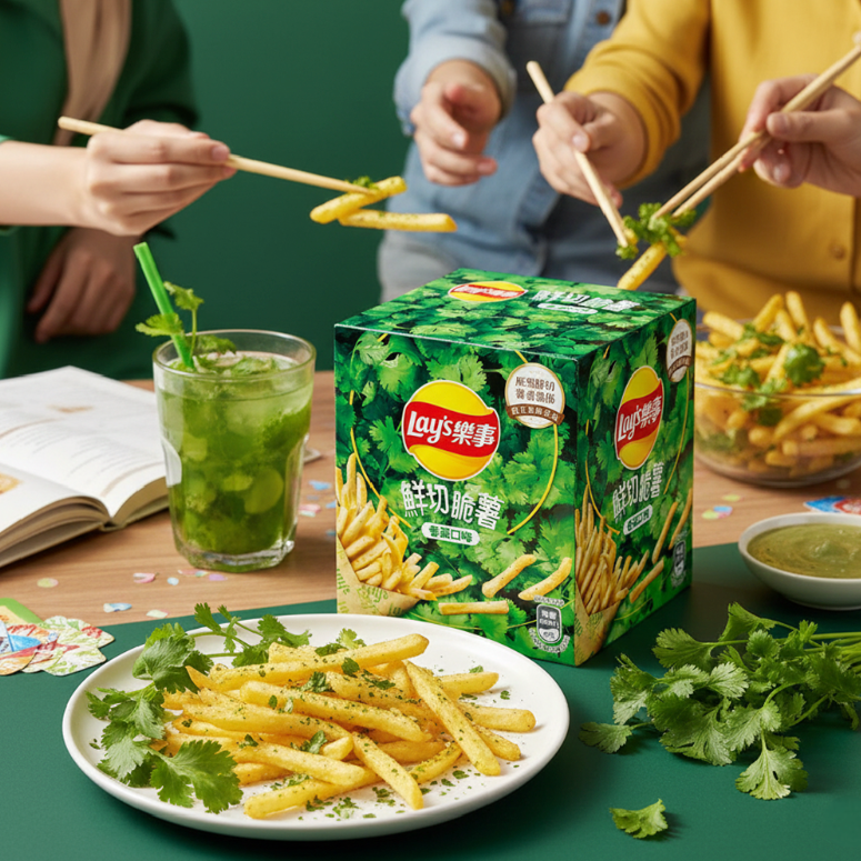 Lay's Cilantro Flavor Potato Fries - 72g - ding - go