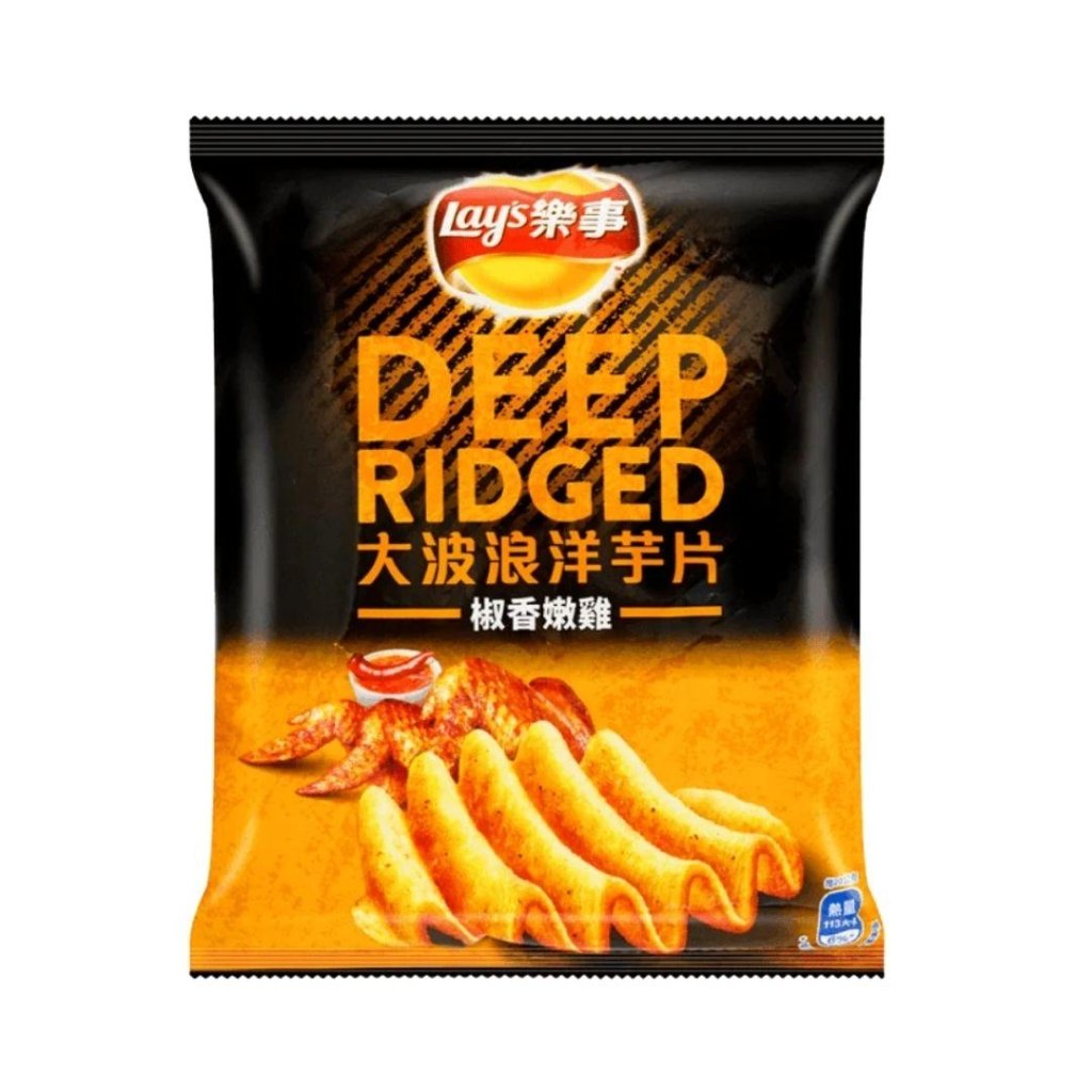 Lay's Deep Ridged Pepper Chicken Flavored Chips - 30.5g - ding - go