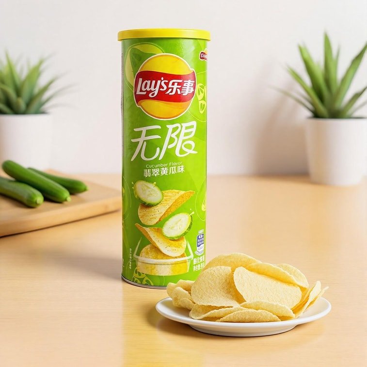 Lays Potato Chips Cucumber Flavor - 90g - ding - go