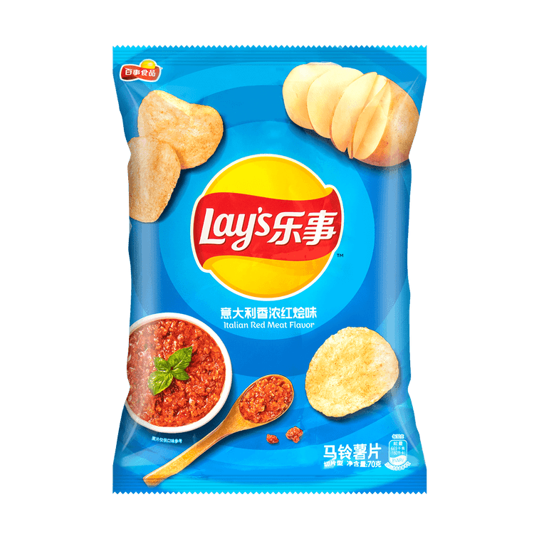 Lay's Potato Chips Italian Braised Red Meat Flavor - 70g - ding - go