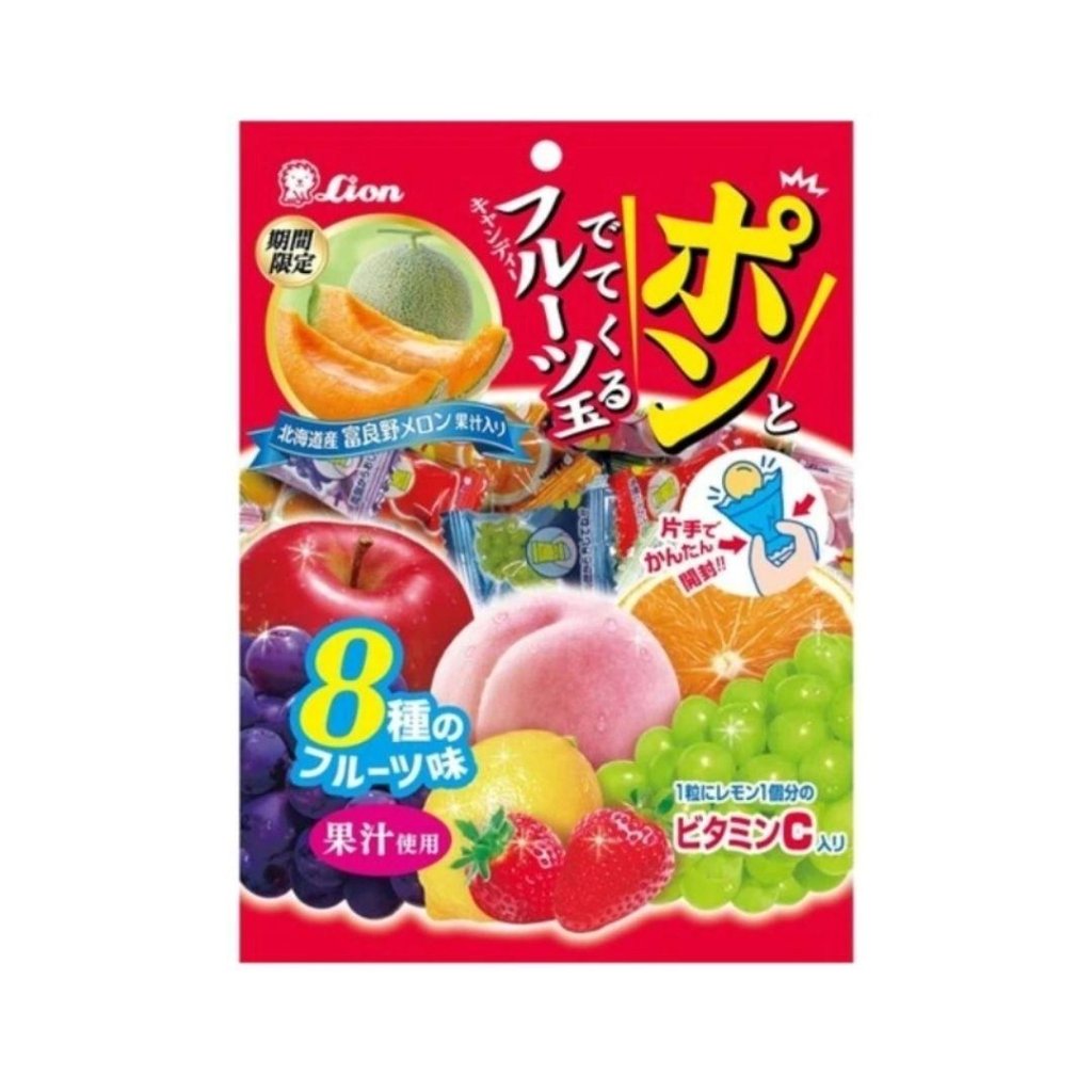 LION Pop-Out Fruit Balls Candy - 111g - ding-go