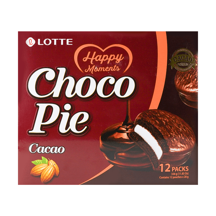 Lotte Choco Pie Cacao - 28g x 12 Pack - ding - go