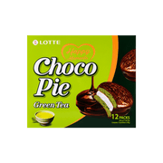 Lotte Choco Pie Green Tea - 28g x 12 Pack - ding - go