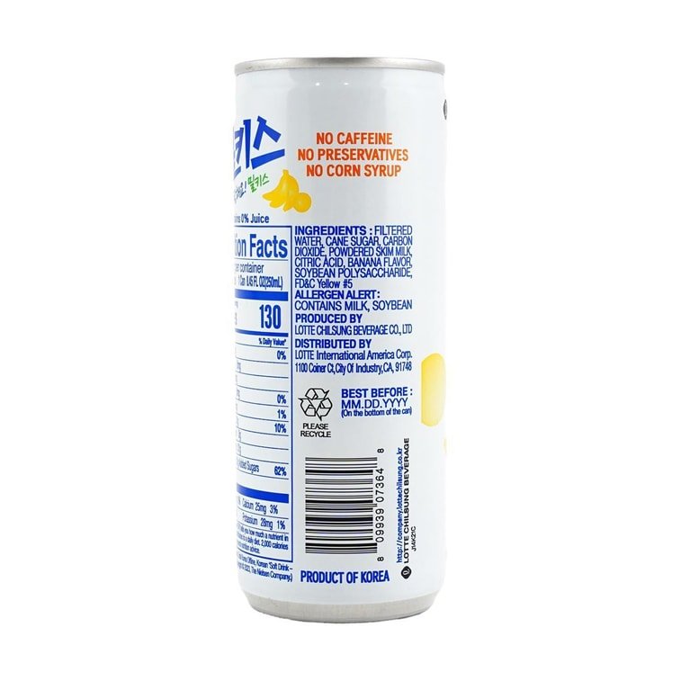 Lotte Milkis Banana Flavor - 250ml x 6 Pack - ding-go