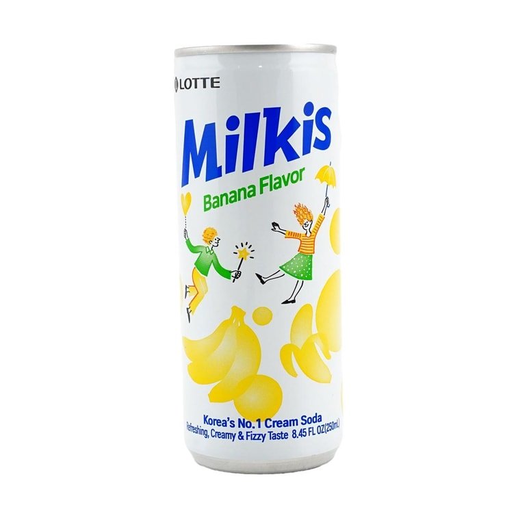 Lotte Milkis Banana Flavor - 250ml x 6 Pack - ding-go