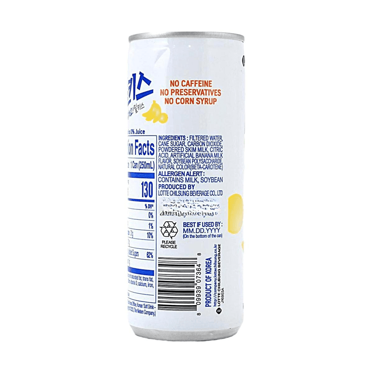 Lotte Milkis Banana Flavor - 250ml x 6 Pack - ding-go