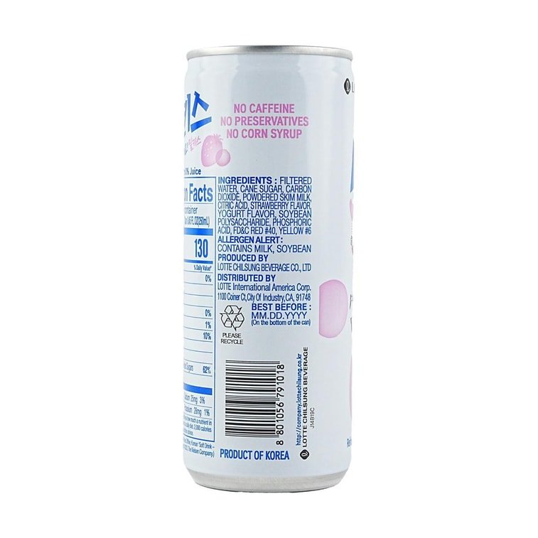 Lotte Milkis Strawberry Flavor - 250ml x 6 Pack - ding-go